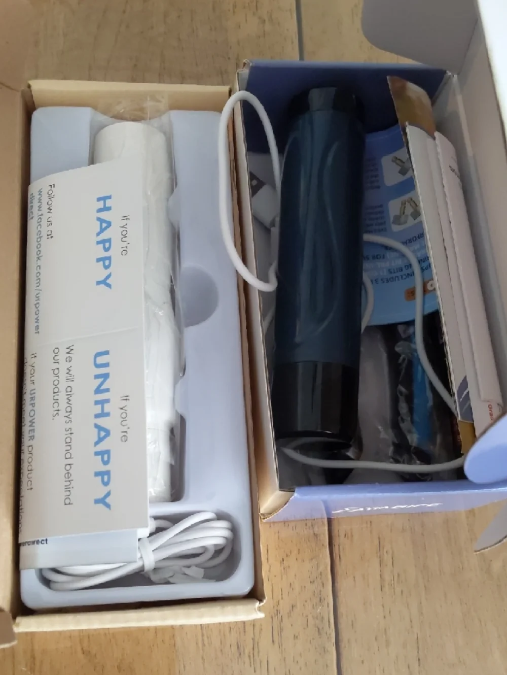 White Rechargeable Device with Cord - Neutral